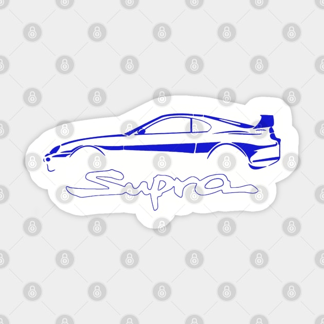 Toyota Blue Supra MK4 Vintage Sticker by lilynamaste